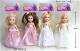 OBL700511 - 6 inch solid doll dress series 4 mixed