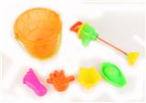 OBL700838 - Transparent castle bucket water pumping set 1 (6 pieces)