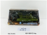 OBL701601 - Inertial army green helicopter with tanks with chariots (3 only)