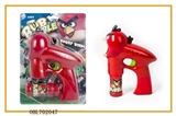 OBL702047 - Solid color angry birds painted with blue light single bottle water bubble gun