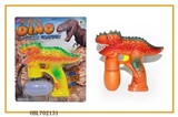 OBL702131 - Solid color painting dinosaurs with three lights flashing single bottle water bubble gun