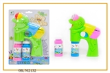 OBL702132 - Solid colour frog paint with three light music two bottles of water bubble gun