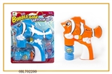 OBL702200 - Real mini, clown fish painted with music blue light single bottle water bubble gun