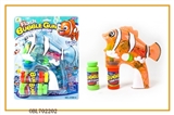 OBL702202 - Transparent clown fish with music four lights flash two bottles of water bubble gun