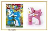 OBL702231 - Fan, solid color jingle cats painted with two lights flash single bottle water bubble gun