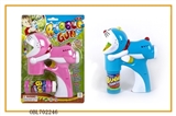 OBL702246 - Solid color jingle cats painted with two lights flash single bottle water bubble gun