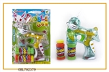 OBL702379 - Transparent rabbit painted with music four lights flash two bottles of water bubble gun