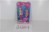 OBL703530 - 7 "mermaid doll with lights