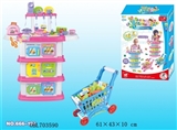 OBL703590 - Simulation of kitchen utensils sets (with light music) with a shopping cart