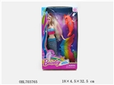 OBL703765 - 11.5 inch high imitation LED lights rainbow mermaid evade glue dolphins