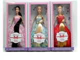 OBL707370 - High-end box 11.5 inch long hair dress barbie three mixed