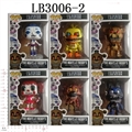 OBL708396 - 4-4.5寸玩具熊的午夜后宫公仔（发光发声，头可活动）单只盒装6款
