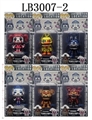 OBL708401 - 4-4.5寸玩具熊的午夜后宫公仔（发光发声，头可活动）单只卡装6款