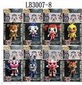 OBL708404 - 4-4.5寸玩具熊的午夜后宫公仔（发光发声，头可活动）单只卡装8款