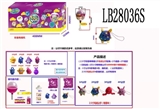 OBL708439 - 2.5寸惊喜棒棒糖 1只毛绒公仔配绳+1个底座+2个信封+1张贴纸+2只1寸棒棒糖公仔100MM,4个棒棒糖盒装公仔有香味 散装