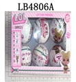 OBL708499 - 白色金粉3.5寸惊喜娃娃成人款3代六只装