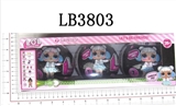OBL708518 - 黑色包装3.5寸惊喜娃娃成人款3代三只装