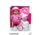 OBL708830 - 12 inch 12 sound girl dolls with the ear cap pink suit cover bag, etc