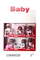 OBL709121 - Black doll six pack 5 "expression