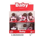OBL709123 - 5 "expression baby 12 pack black doll