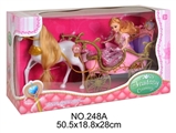 OBL709757 - Horse in static/car hopper 2 color light/with doll