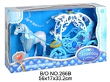 OBL709764 - Horse in the electric light blue car/no doll