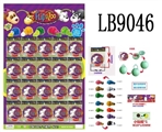 OBL710150 - 2.5寸双面公仔单只公仔+1个配件+ 1张贴纸70MM球， 20只球一大板（1款）  球有两层收缩膜  公仔有变身功能