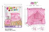 OBL710421 - Iron iron toy baby bed (pink)