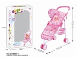 OBL710484 - Baby sunshade trolley 14 "4 sound doll (tin)