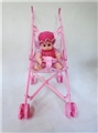 OBL711362 - 粉色塑料玩具推车(带娃娃)