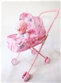 OBL711365 - 粉色铁制玩具推车带娃