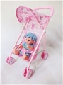 OBL711419 - 粉色铁制玩具推车带娃