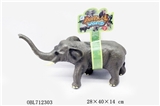 OBL712303 - 中号仿真环保搪胶填棉深色非洲大象(不带IC)