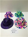 OBL713892 - Printed PVC cowboy hat (frosted)