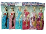 OBL715059 - 6只高档11.5寸实身长发公主芭比五款混装