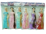 OBL715061 - 6只高档11.5寸实身长发公主芭比五款混装