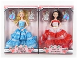 OBL715074 - 高挡盒11.5寸12关节实身婚纱公主芭比带手提包带胸挂2款混装