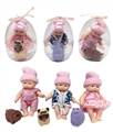 OBL715261 - 环保PVC蛋12厘米搪胶3D真眼珠娃带三款卡通动物