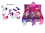 OBL715294 - High-grade PVC large plastic egg assemble Ma Baoli with horse stickers three conventional 6 PCS