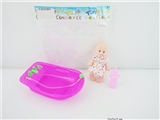 OBL715932 - 6寸搪胶表情娃带浴池带奶瓶