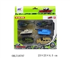 OBL718797 - 滑行合金军事车（6只装）
