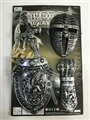 OBL718810 - The ancient silver mask singlestick shield wristbands