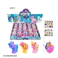 OBL719853 - High-grade PVC egg three Ma Chong Ma Baoli with horse stickers 3 3 colors mixed 20 PSC