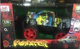 OBL723371 - Wheel 1:16 four-way remote control car graffiti (electric) with light bag