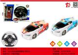 OBL724165 - 1 than 18 bugatti transparent police car/strip light