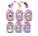 OBL724242 - High-grade double-sided color design blister plastic color Ma Baoli three colors mixed with a comb