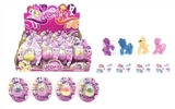 OBL724249 - High-grade double-sided color design blister plastic crystal Ma Baoli 4 colors mixed with horse stic