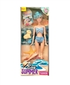 OBL725350 - 11.5 inch solid body 12 joint summer swimsuit barbie with the dog