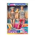 OBL725356 - 11.5 inch solid body 12 joint summer beach man barbie swimsuit double take the dog with a surfboard