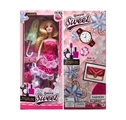 OBL725359 - 11.5 inch solid body live hand fashion barbie take umbrellas with clothes